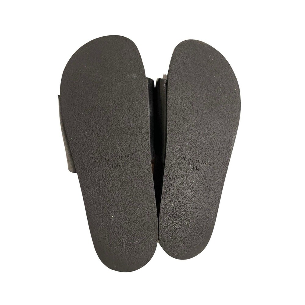 Tory Burch Patos Platform Black Slide Sandals Women’s Size 10.5 Luxury Designer - Picture 11 of 12
